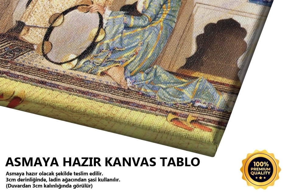 İki Müzisyen Kız Tablo