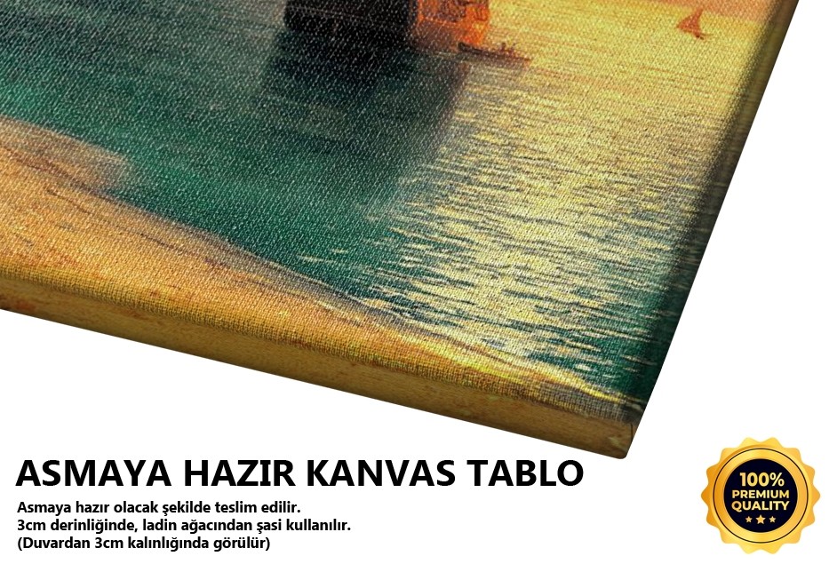 Kırım Sahilinde Günbatımı Tablo