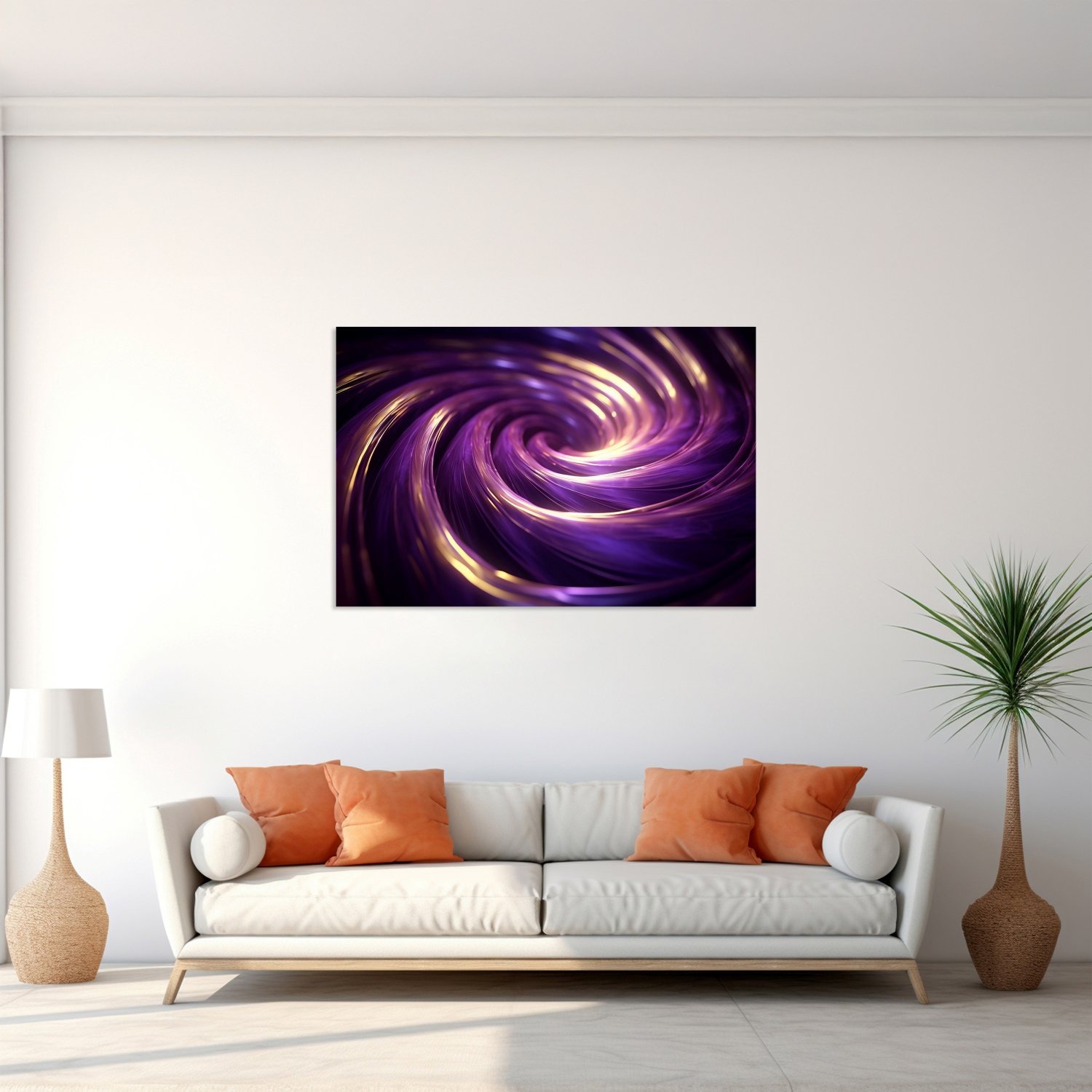 Mor Spiral Enerji Deseni