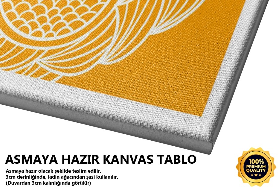 Beyaz Floral Sağ Tablo
