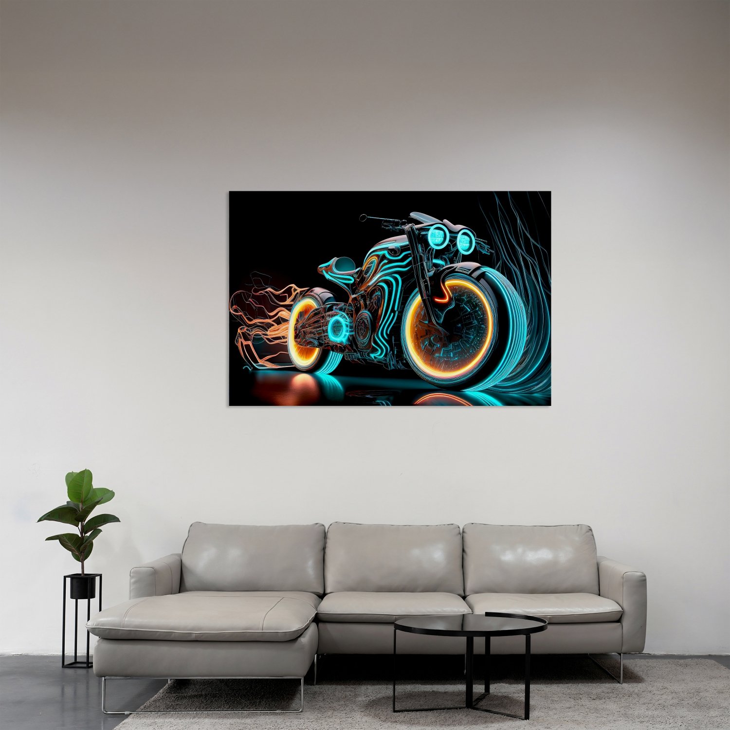 Neon Motor İllüstrasyonu