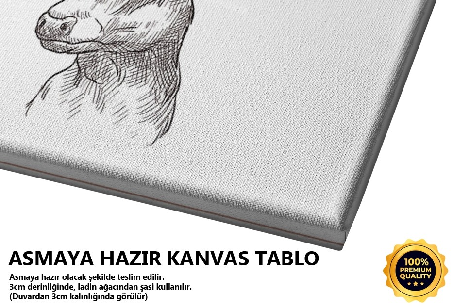 Kuşlu Geyik Tablo