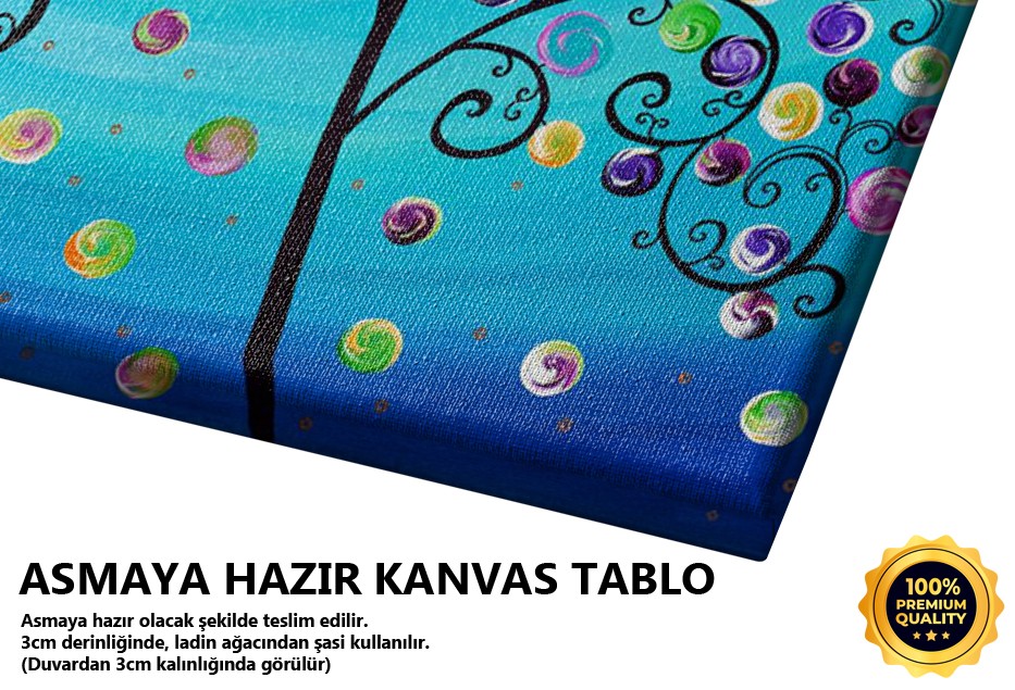 Renkli Ağaç Tablo