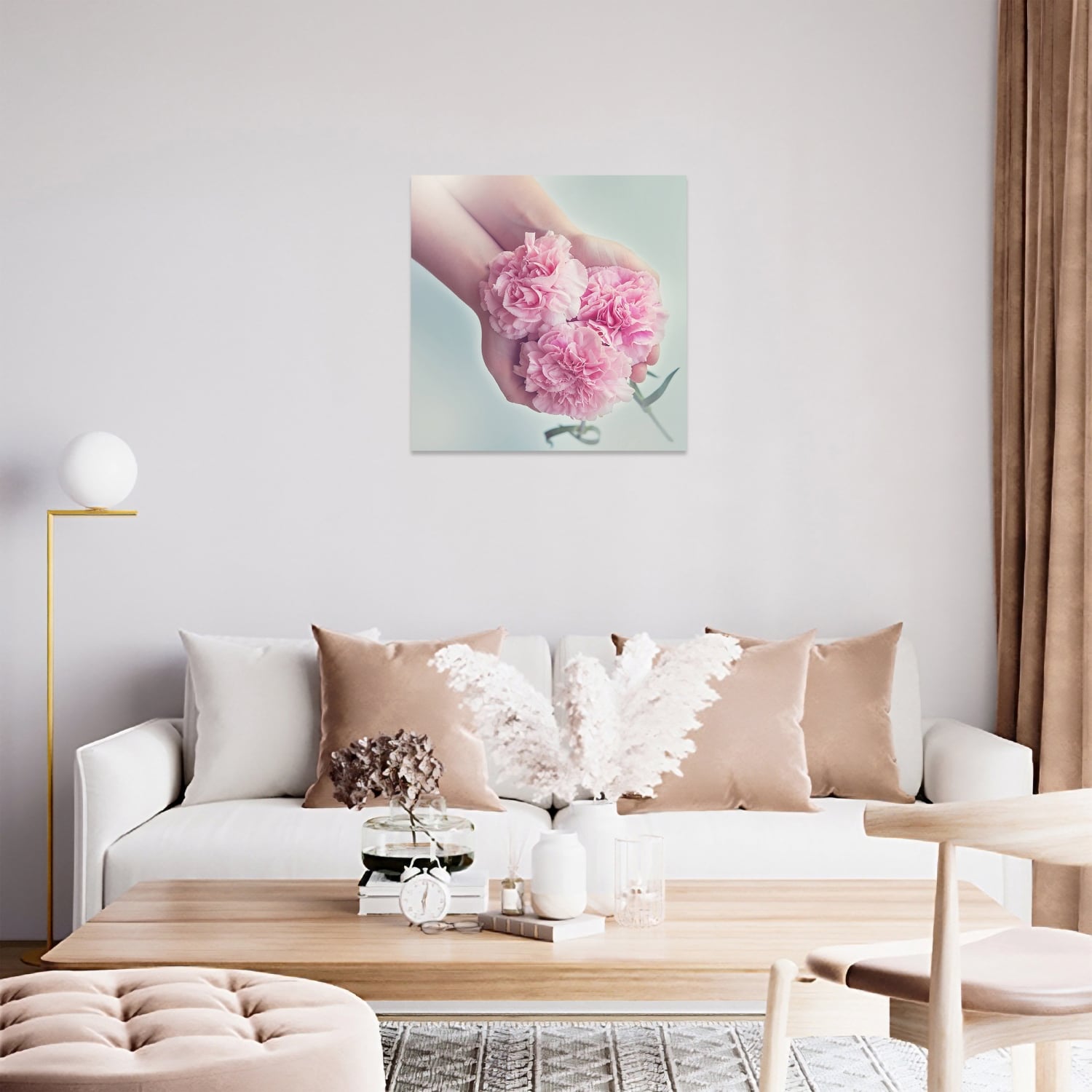 Pembe Çiçekler Tablo
