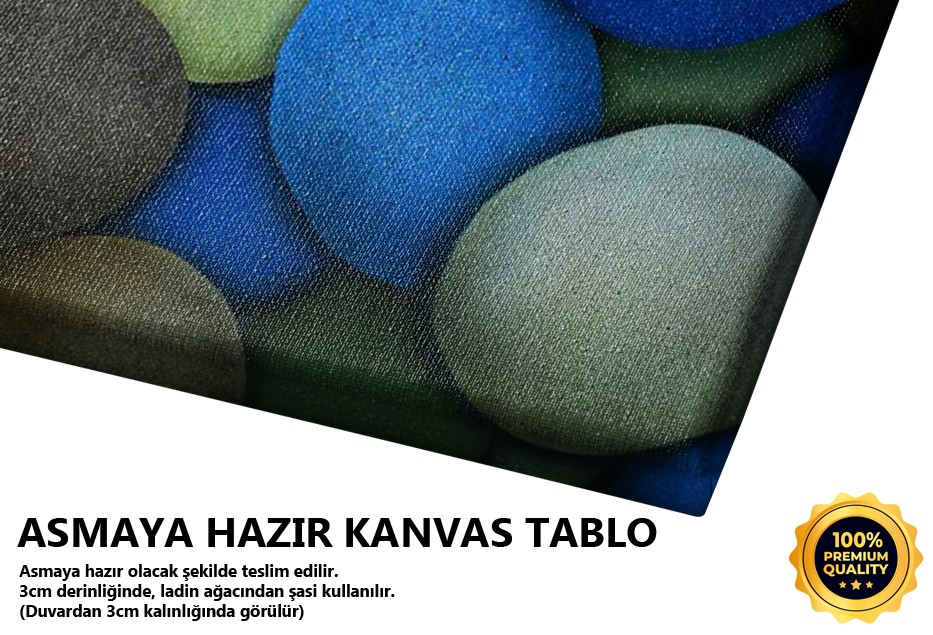 Renkli Taşlar Ve Kelebek Tablo