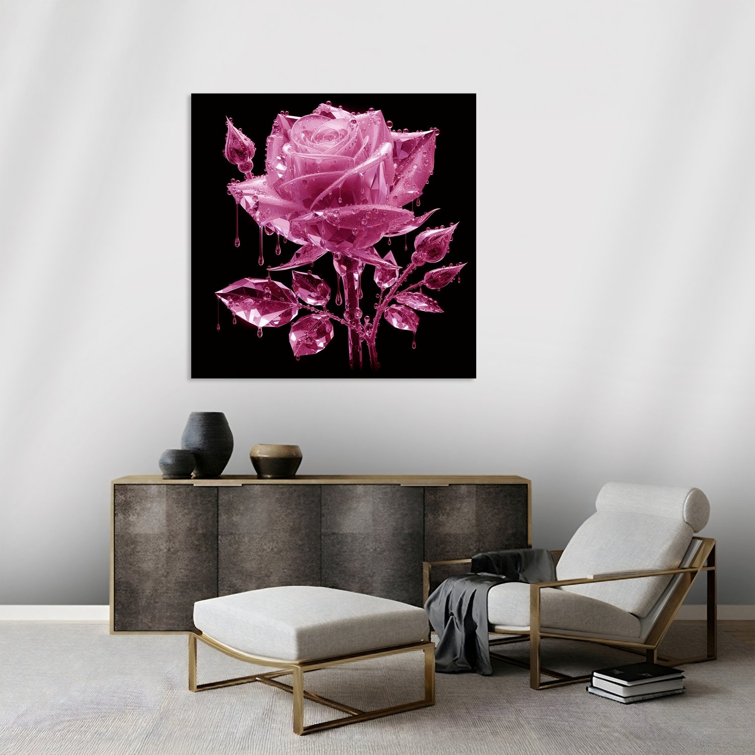 Pembe Kristal Gül