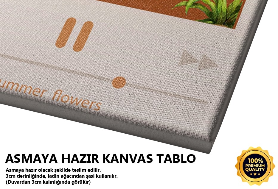 Summer Flowers Tarçın Tablo