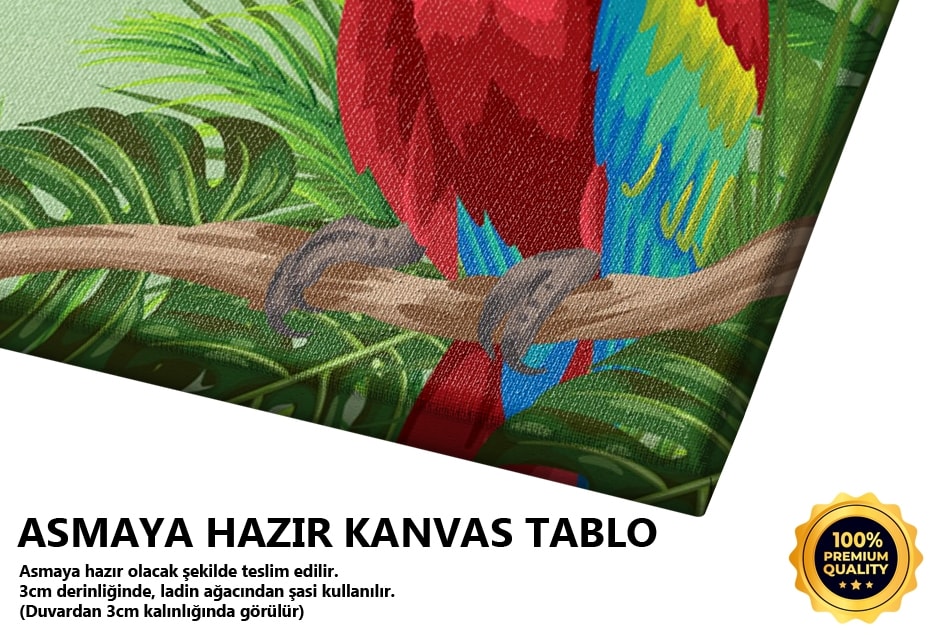 Kırmızı Papağan Tablo