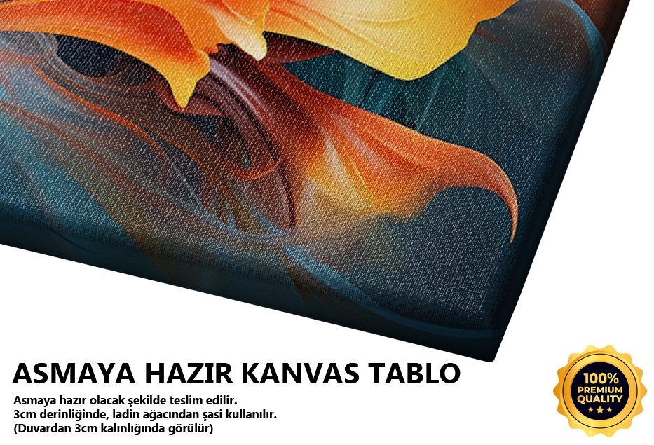 Turuncu ve Mavi Çiçekler