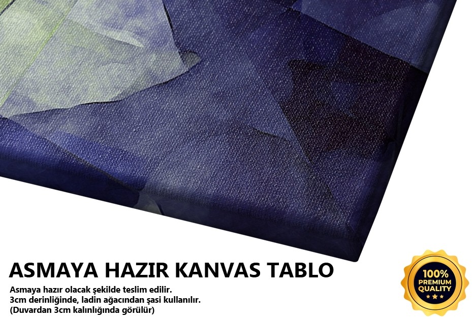Yeşil Mavi Geometrik Form