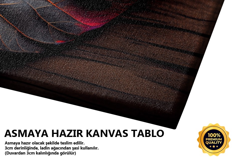 Kırmızı Siyah Yaprak Deseni