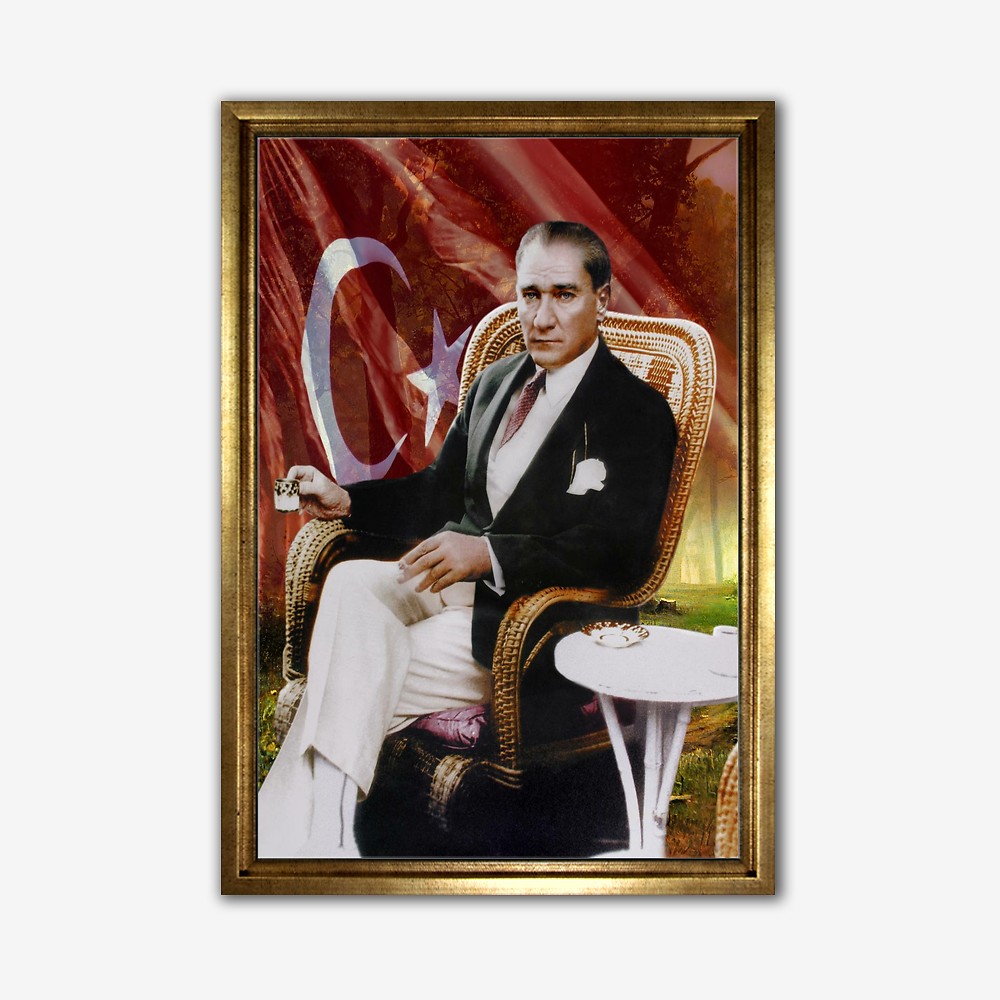 Atatürk Kahve İçerken Tablo