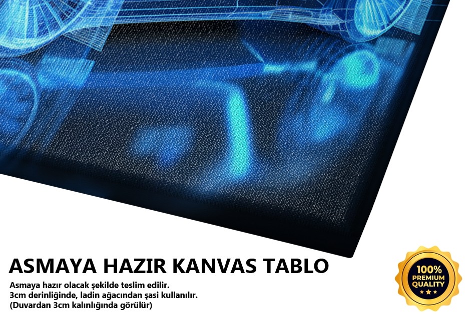 Mavi Neon Spor Araba
