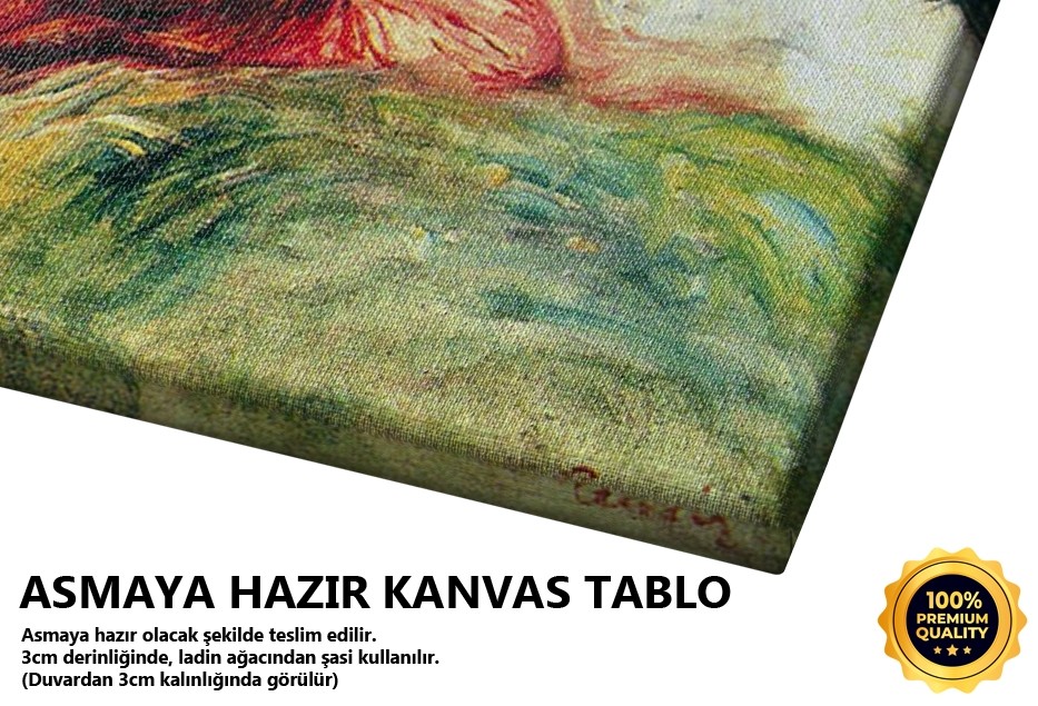 Kırda Sohbet Eden İki Kız Tablo