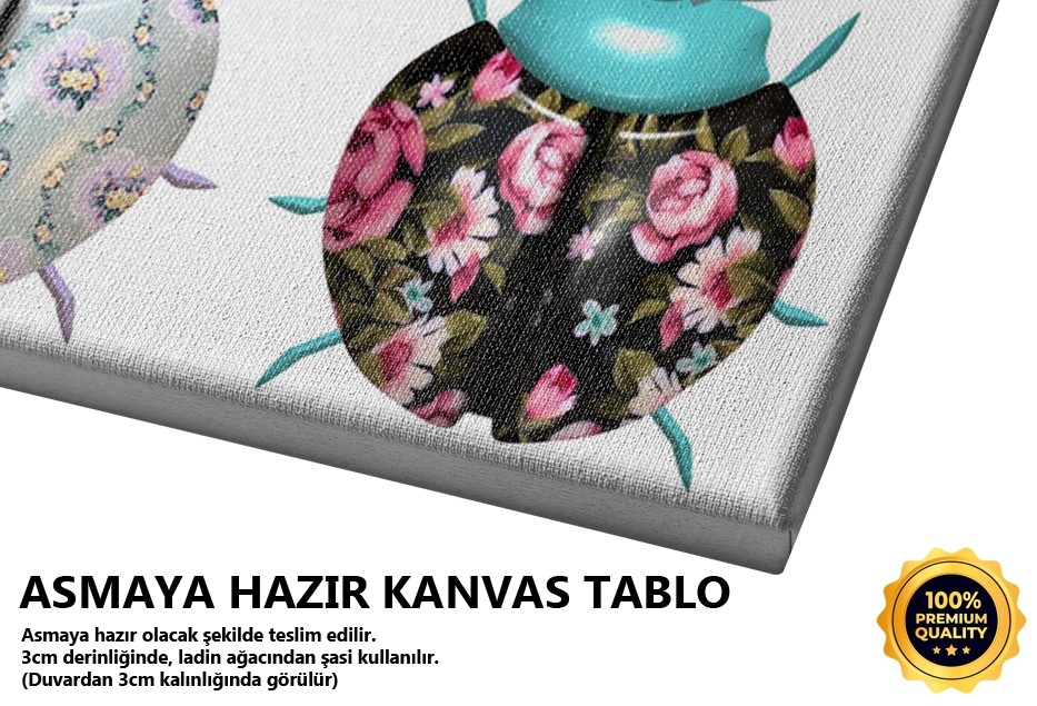Porselen Uğur Böcekleri Tablo