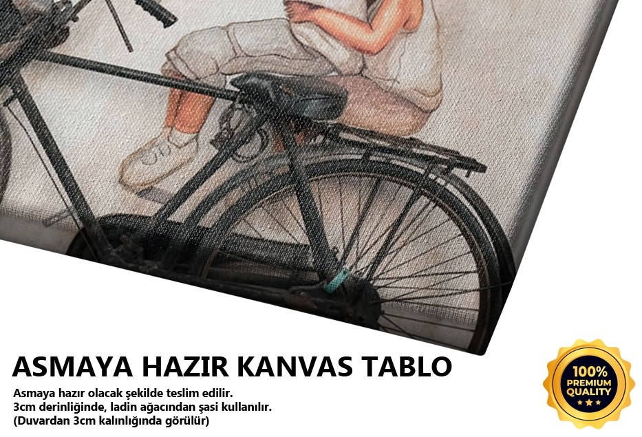 Bisiklet Ve Çocuklar Tablo