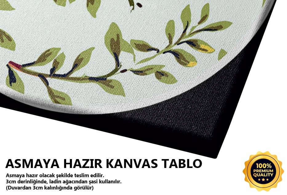 Yuvarlak Beyaz Çiçek 1 Tablo