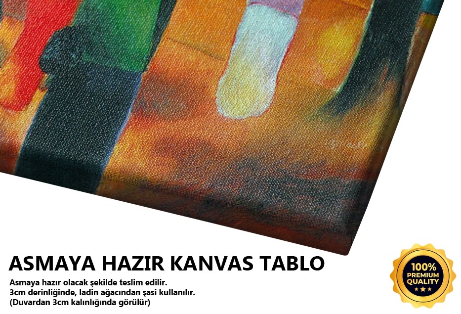 Yeşil Ceketli Kadın Tablo