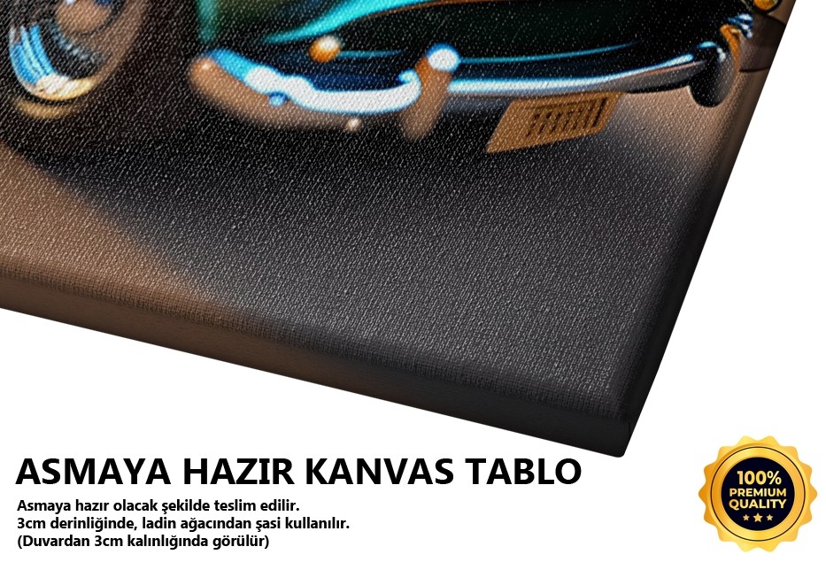Yeşil Retro Klasik Araba