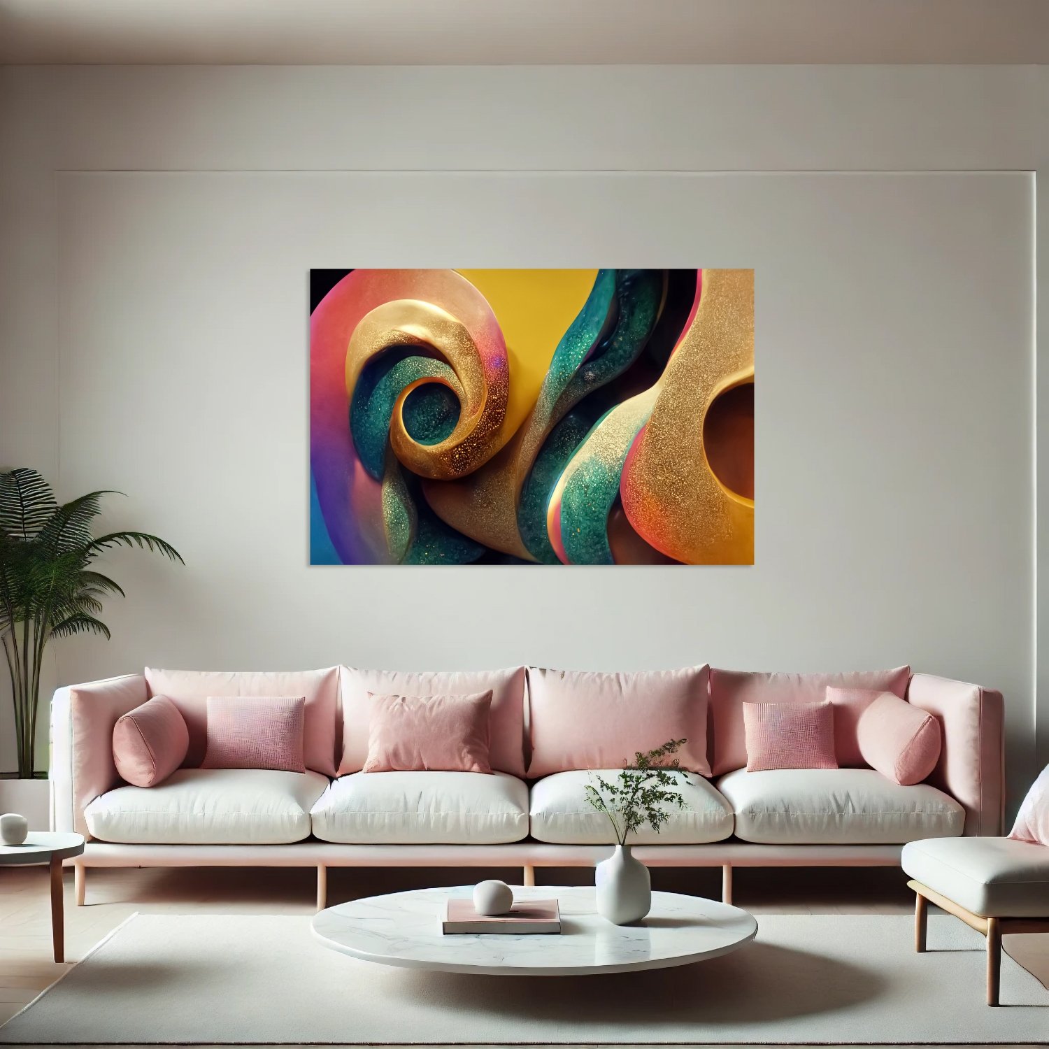 Turuncu Mavi Spiral Form