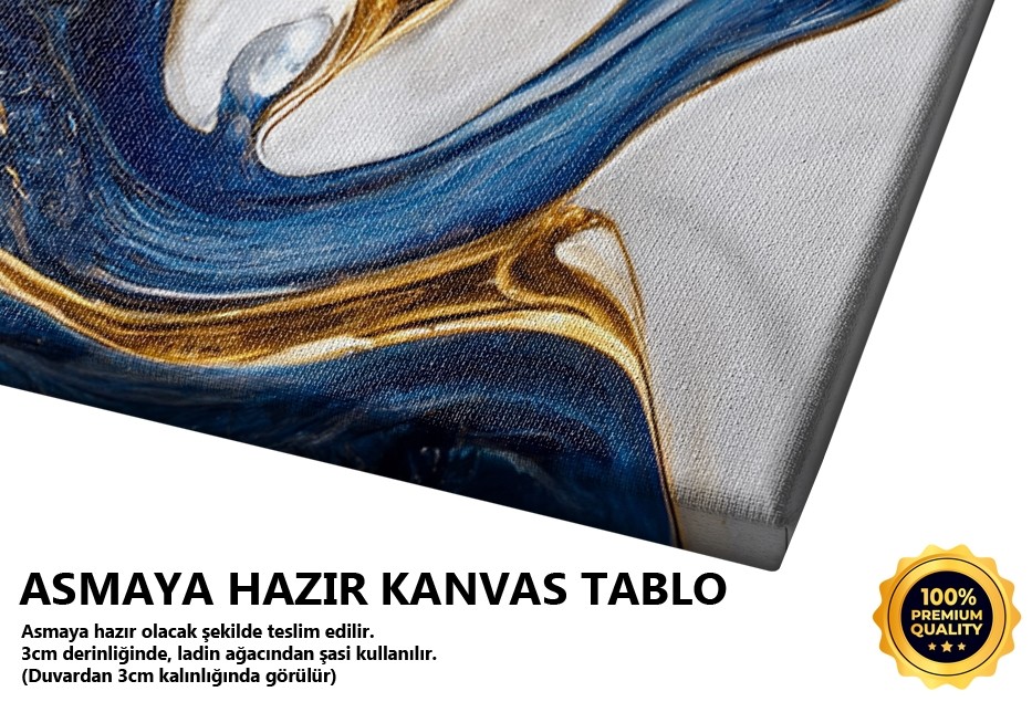 Mavi Altın Dalga Deseni