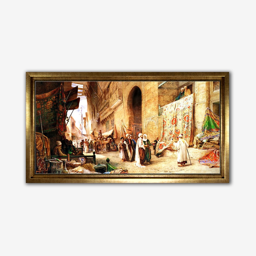 Kahire'de Halı Pazarı Tablo