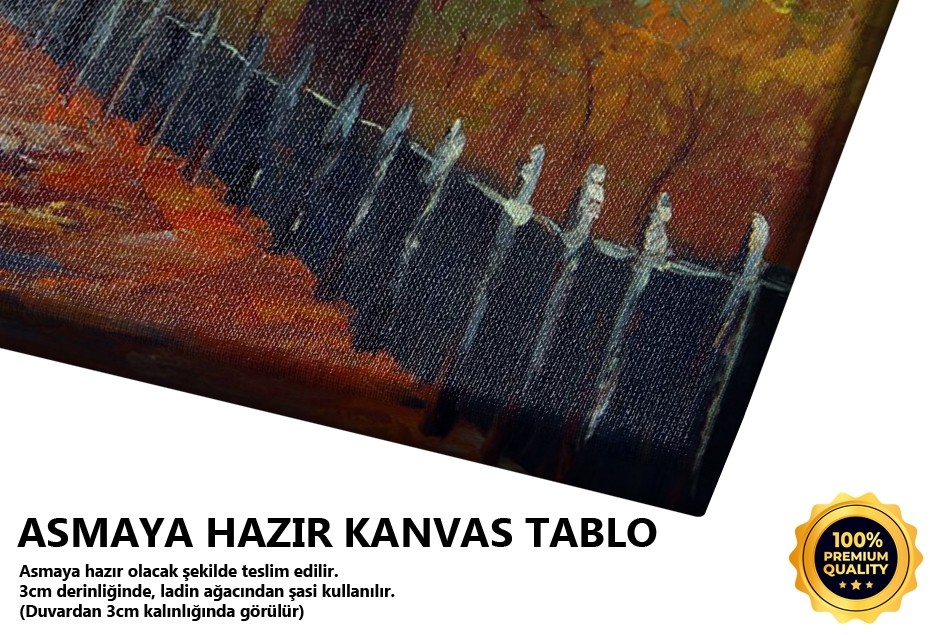 Çitli Yolda Küçük Kız Tablo