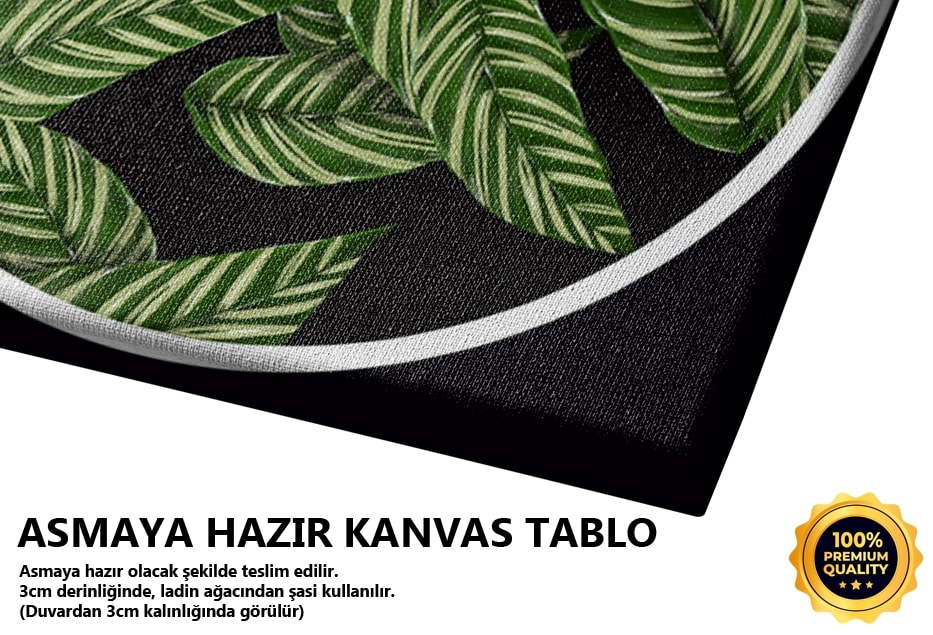 Yuvarlak Siyah Çiçek 1 Tablo
