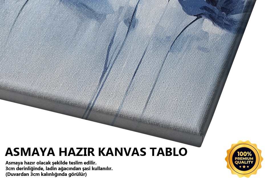 Mavi Çiçek Tabloları