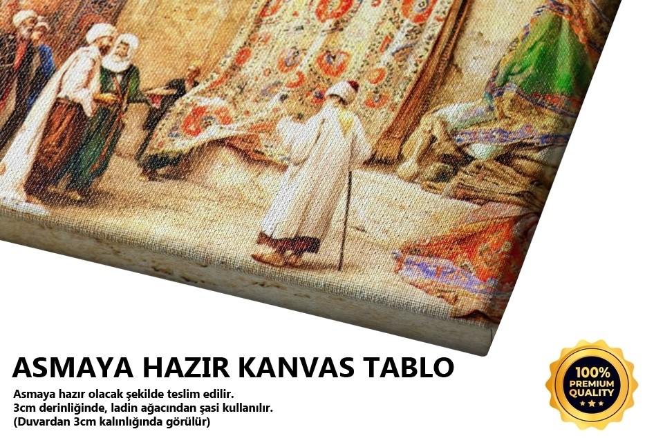 Kahire'de Halı Pazarı Tablo