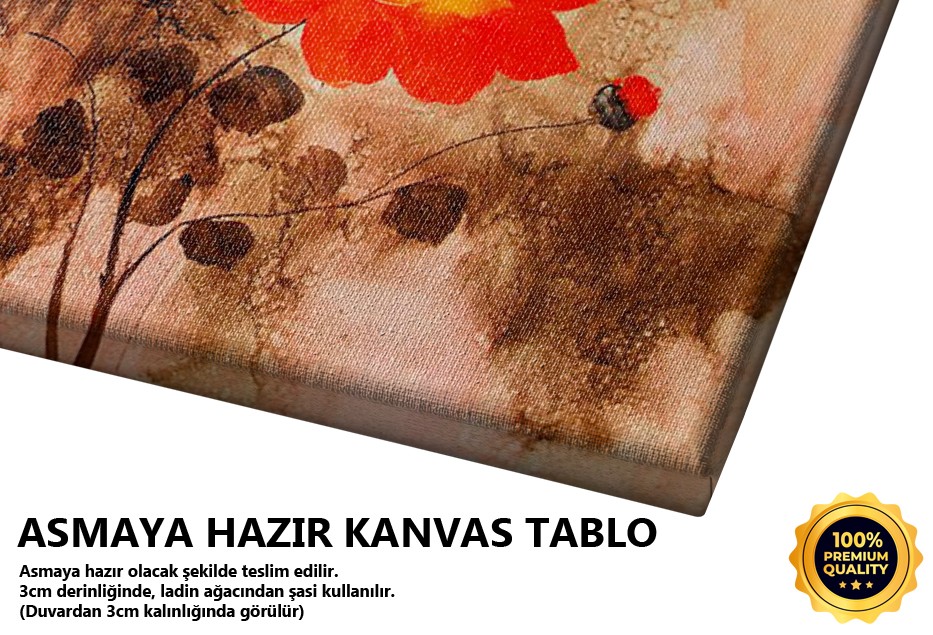 Kırmızı Çiçekler Tablo