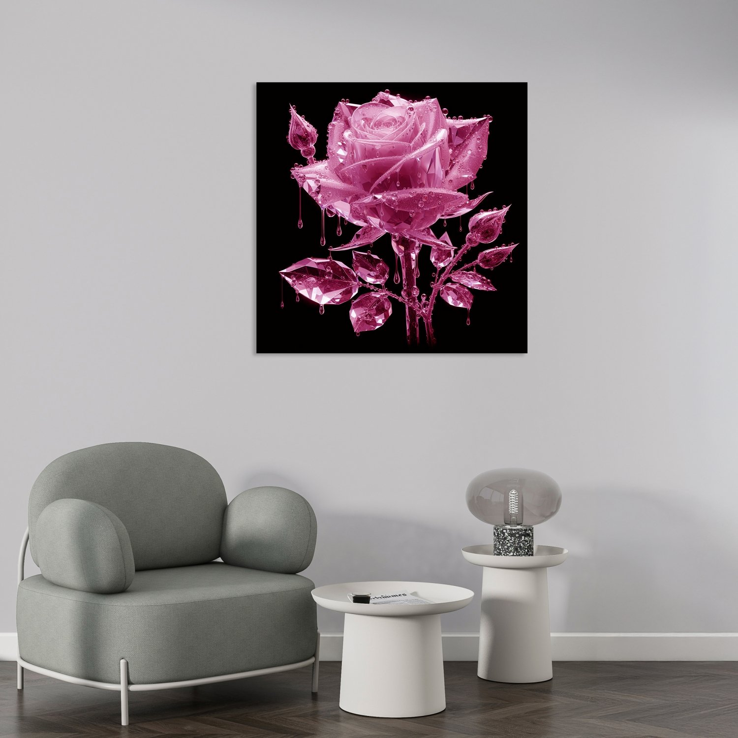 Pembe Kristal Gül