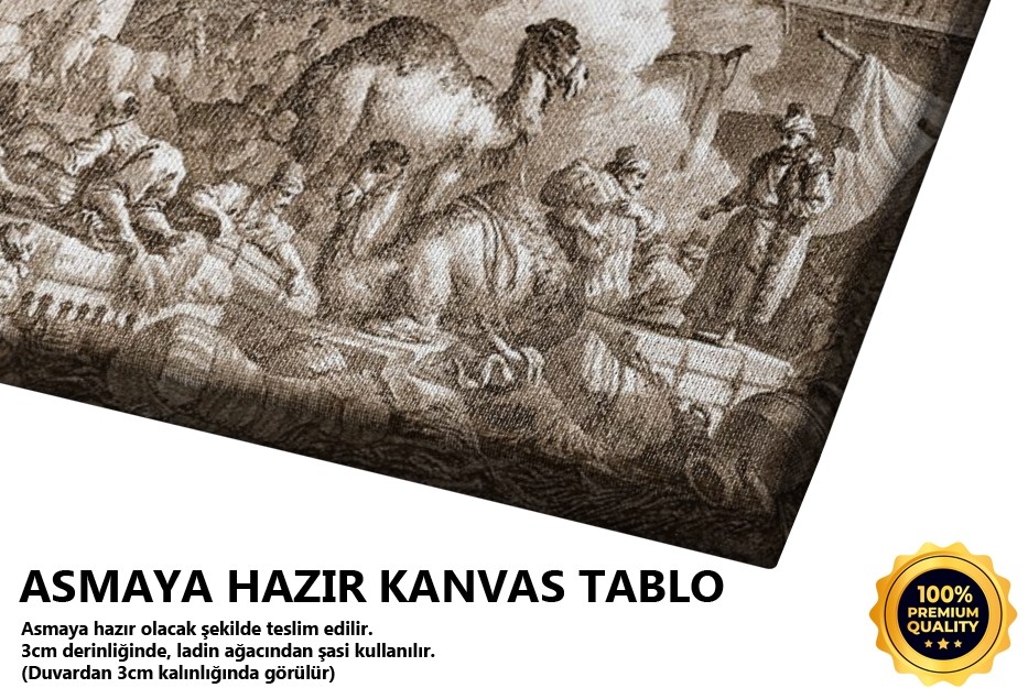 Bir Kervansarayın İçten Görünüşü Tablo