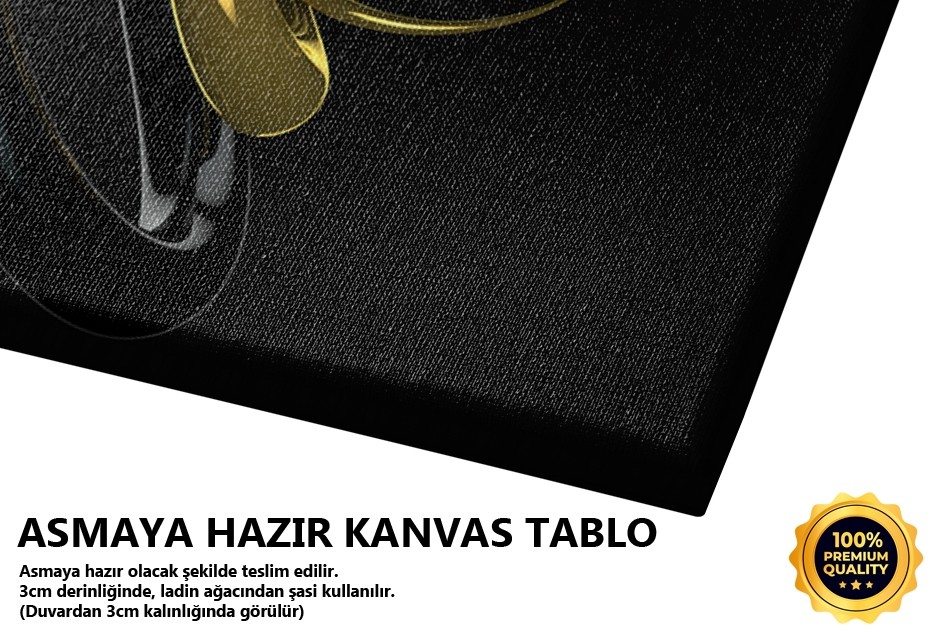 Altın ve Siyah Bükülmüş Form