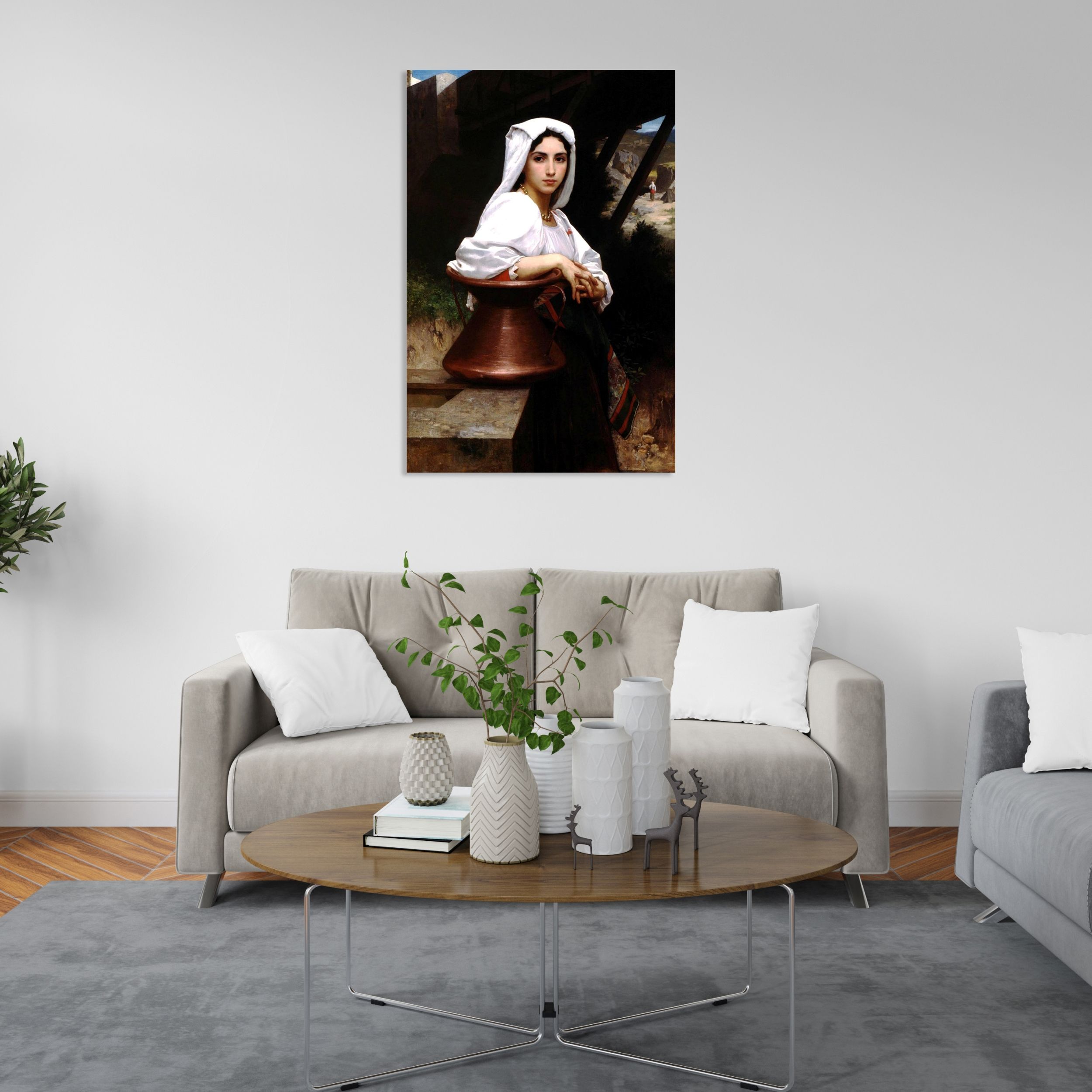 Su Taşıyan İtalyan Kız Tablo