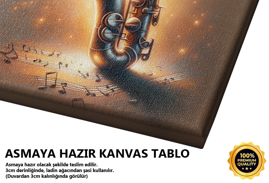 Altın Saksafon İllüstrasyonu
