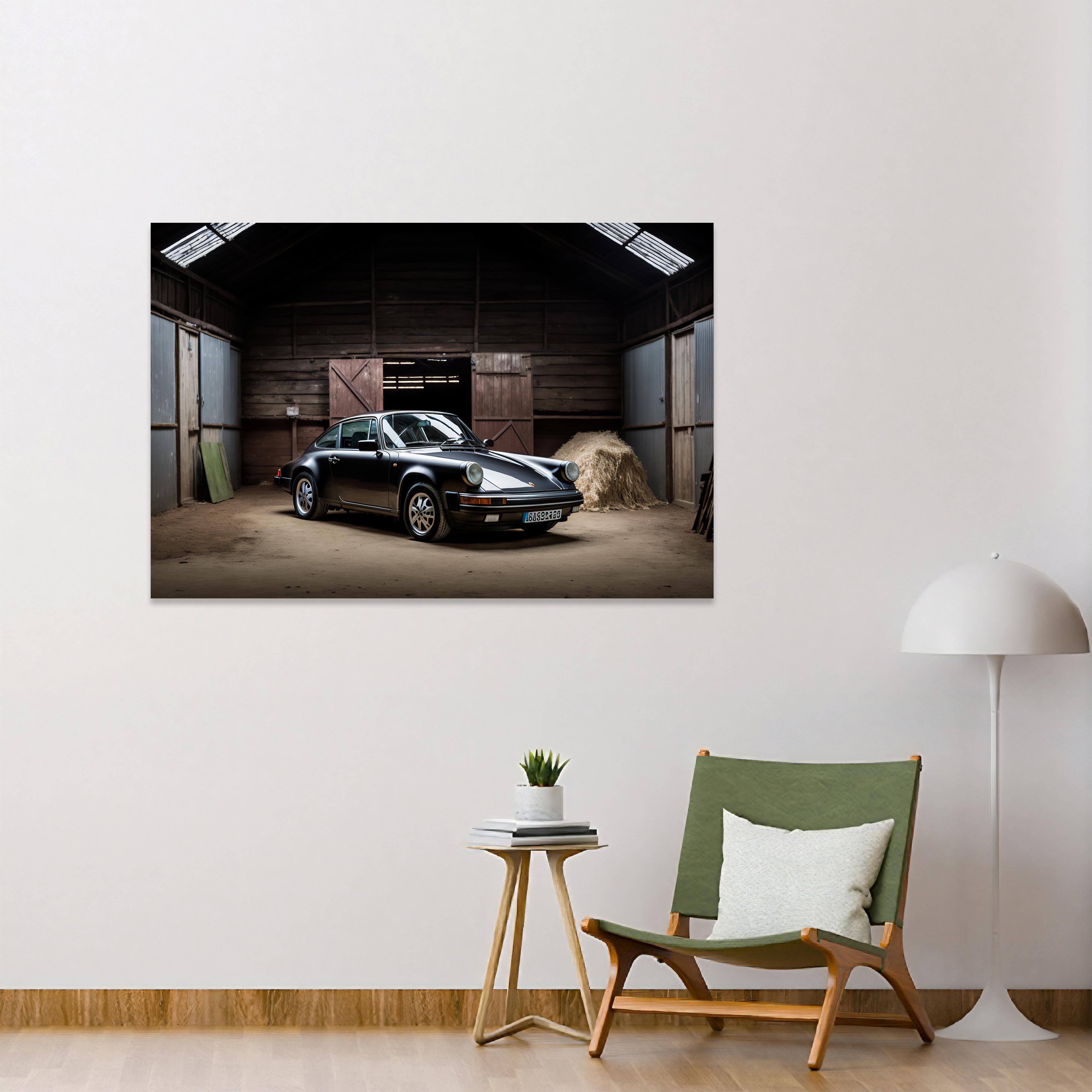 Porsche ve Ahşap Garaj