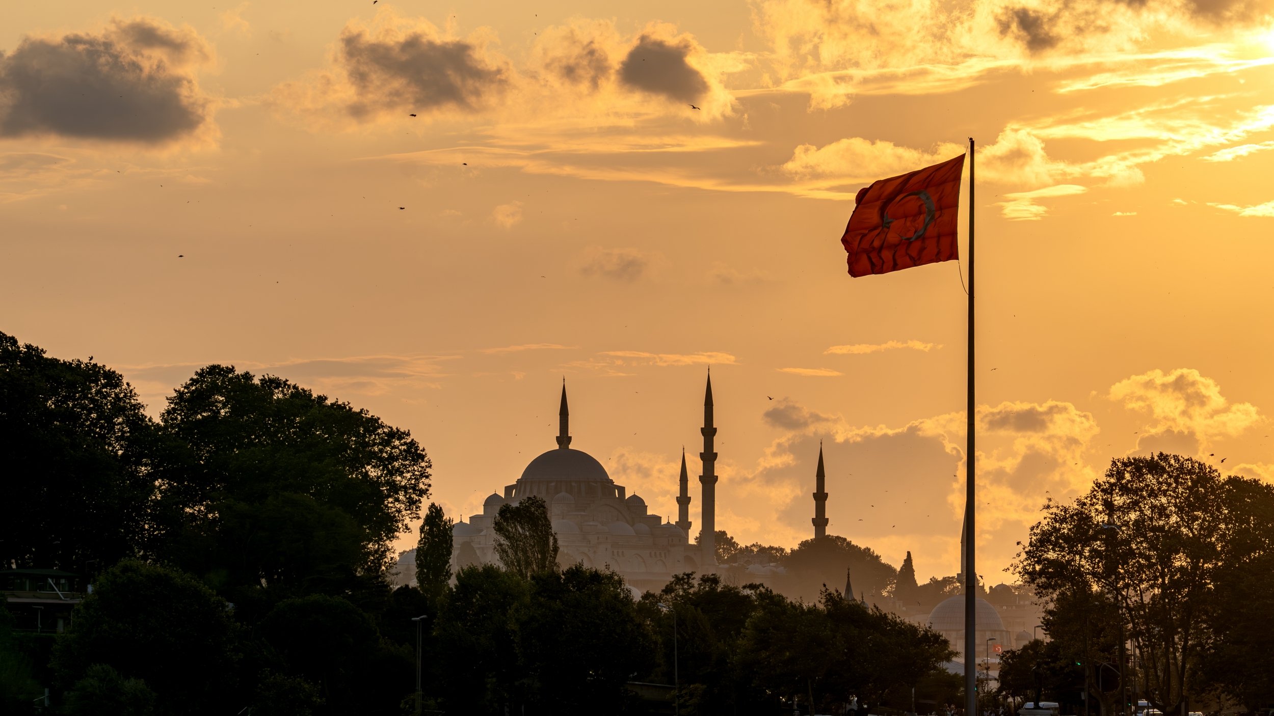 Süleymaniye Camii ve Türk Bayrağı
