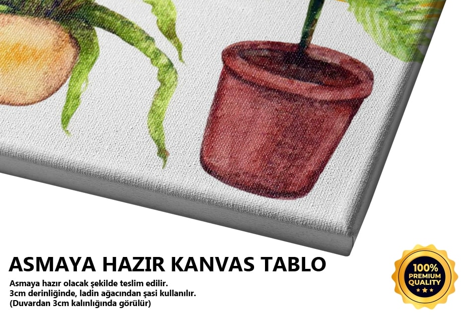 Sarı Bantlı Çiçekler 2 Tablo