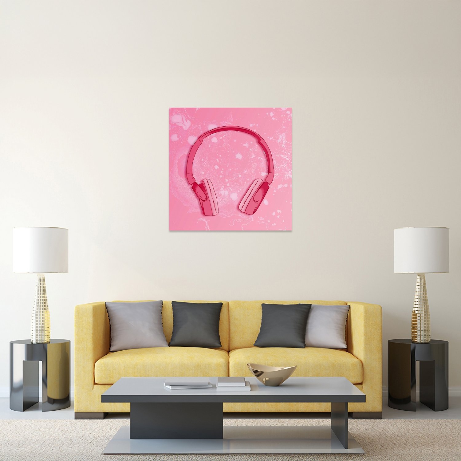 Pembe Kulaklık Tablo