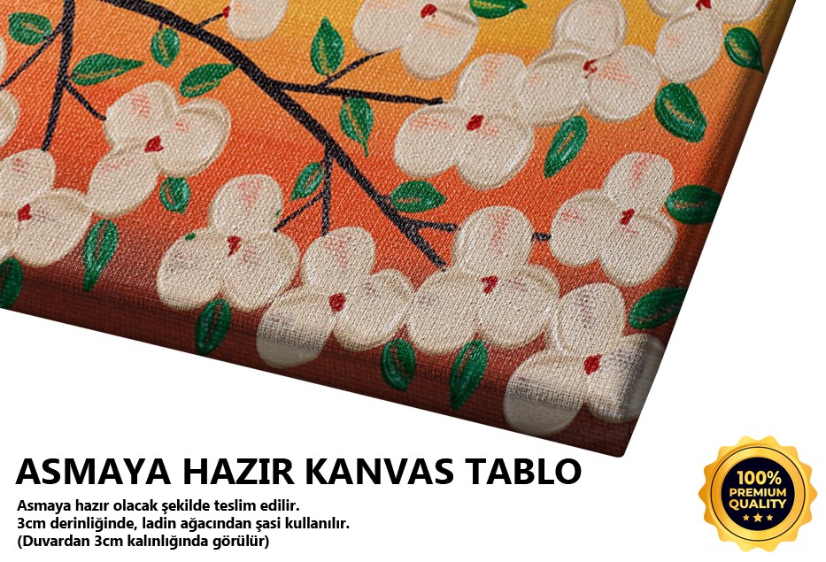 Baharda Aşık Kuşlar Tablo