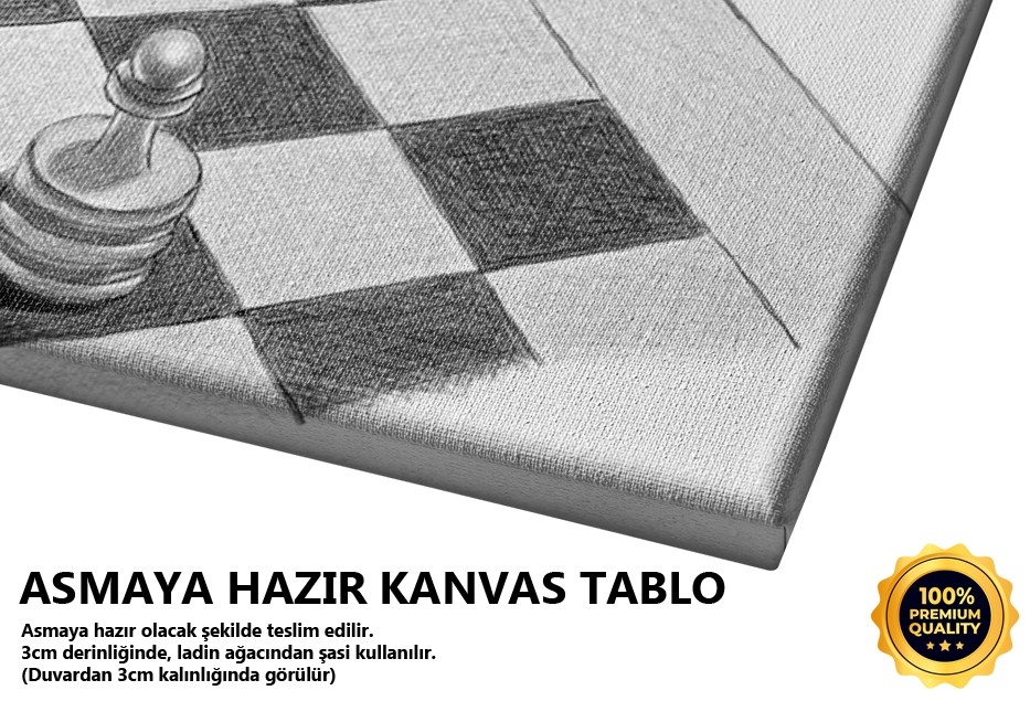 Satranç Karakalem Tablo
