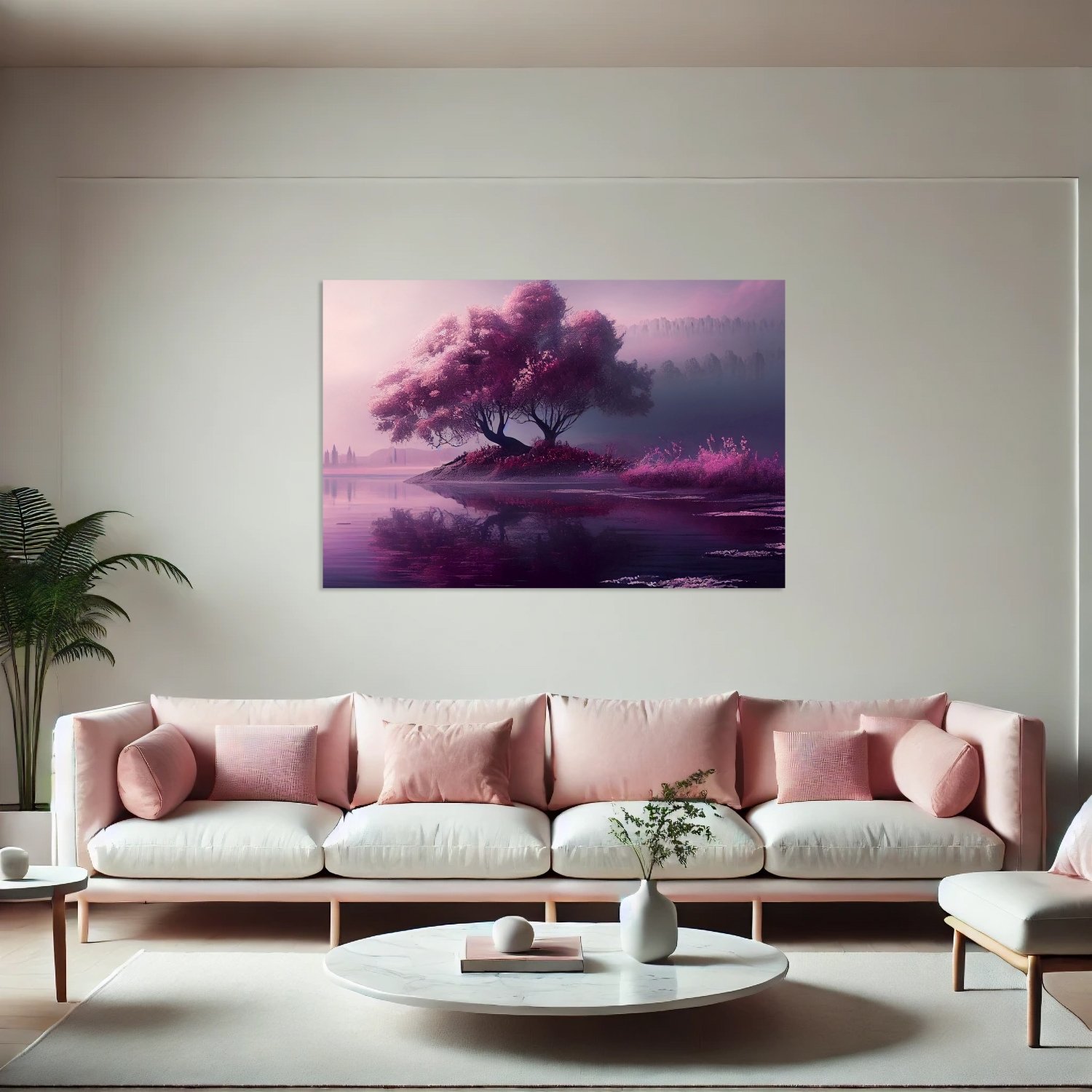 Pembe Ağaç Manzarası