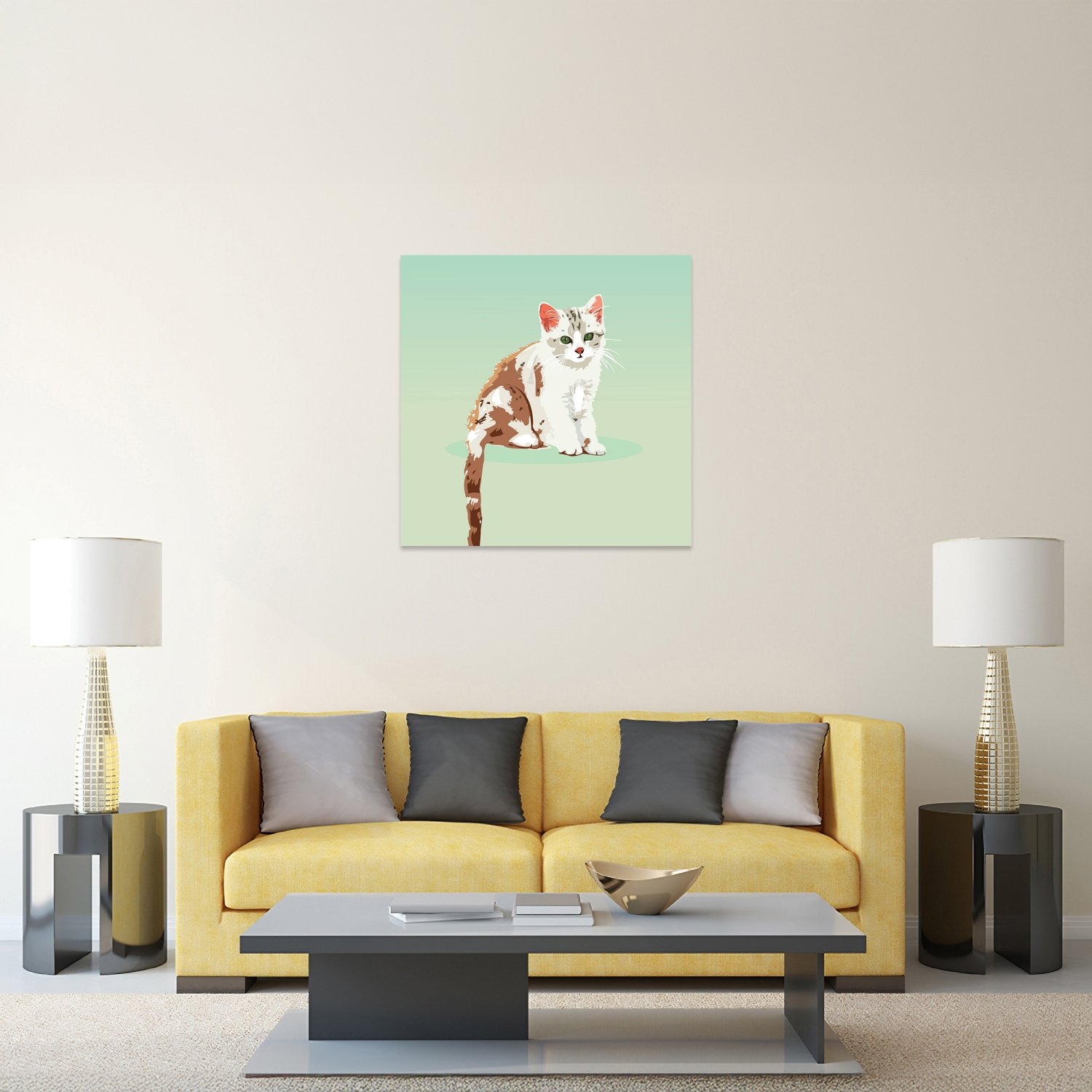 Sarı Kedi Tablo