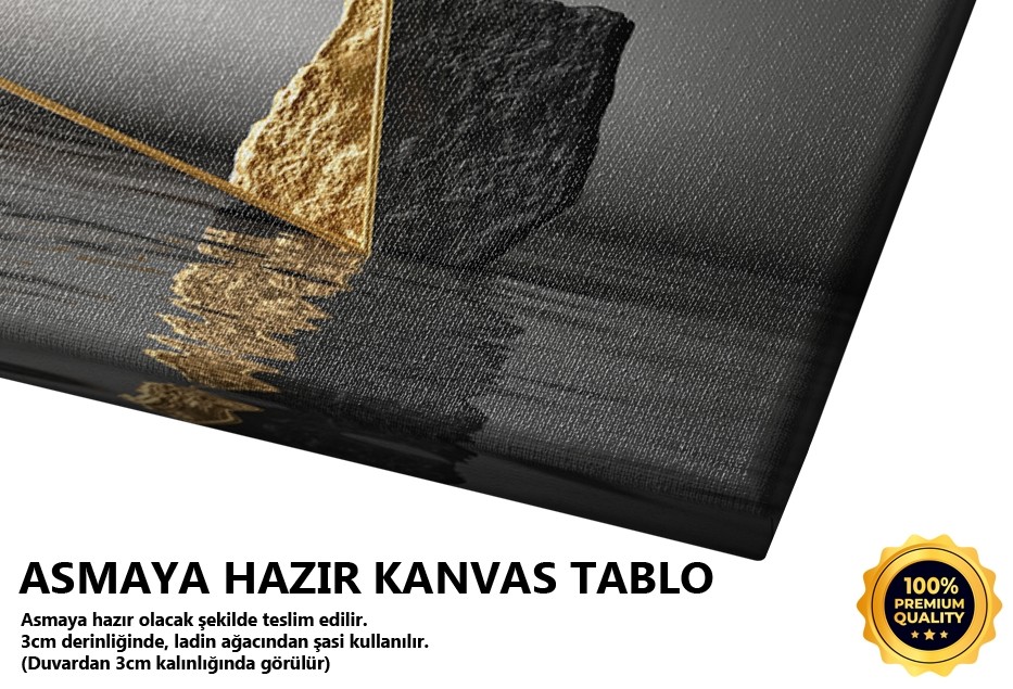 Altın ve Siyah Taş Heykeli