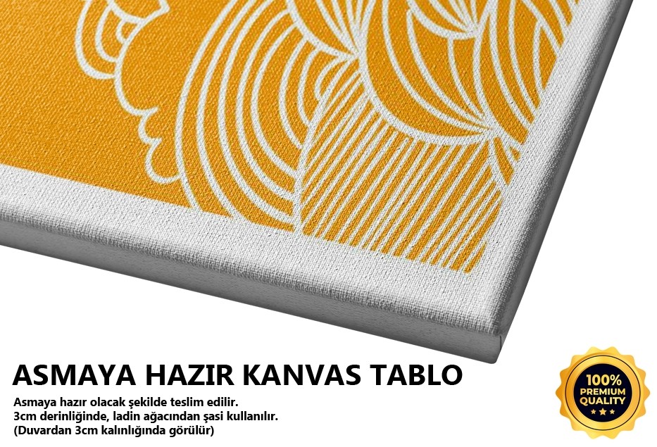 Beyaz Floral Sol Tablo