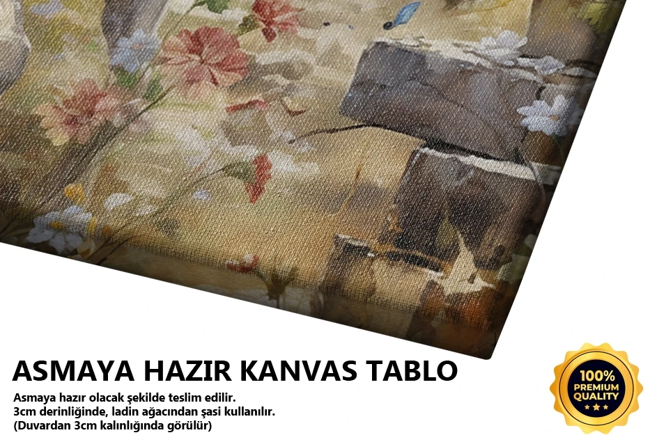 Beyaz At ve Çiçekler