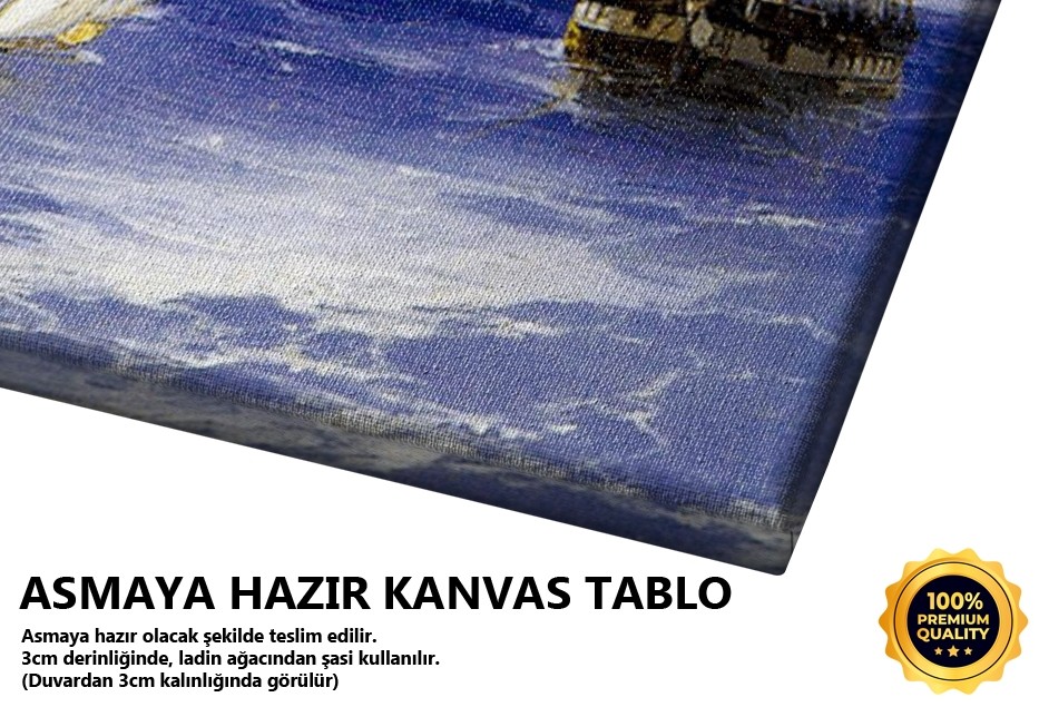 Rus Gemisine Yaklaşan Yelkenli Tablo