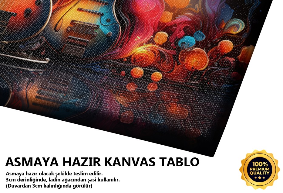 Renkli Lambalar ve Gitar