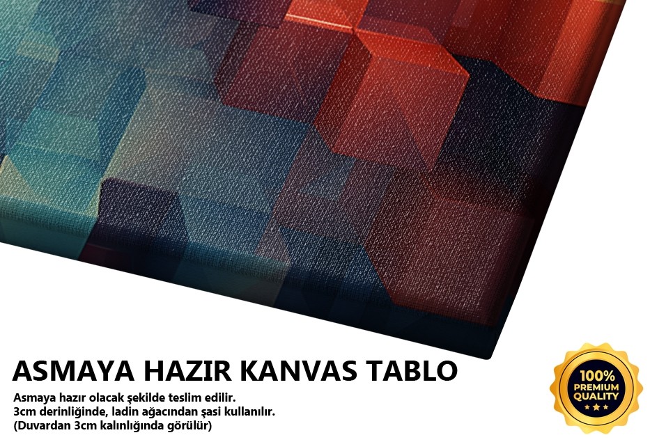 Renkli Kareli Mozaik Deseni